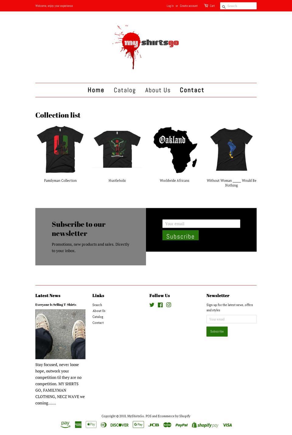 myshirtsgo.com — Shopify storefront screenshot