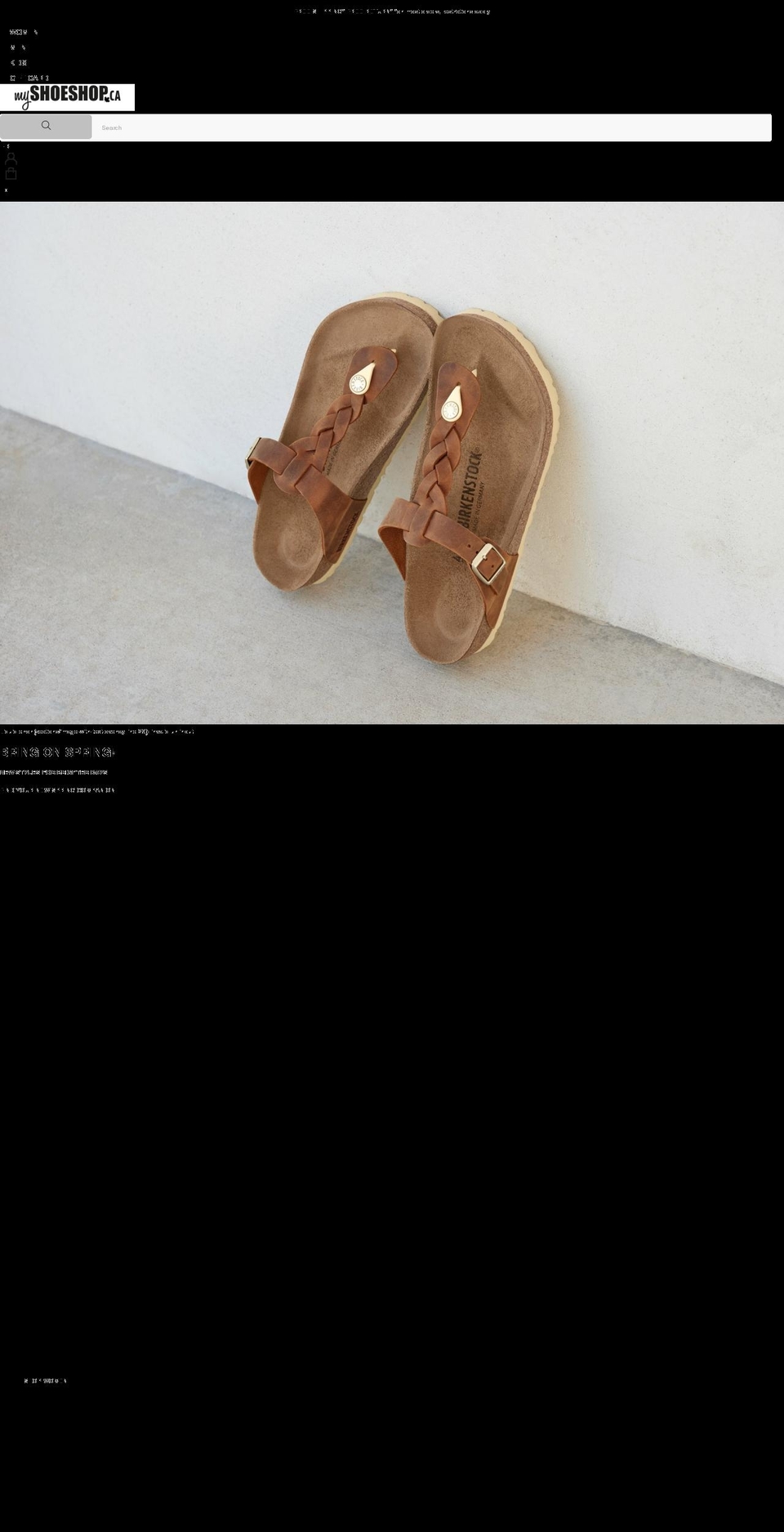 myshoeshop.ca shopify website screenshot
