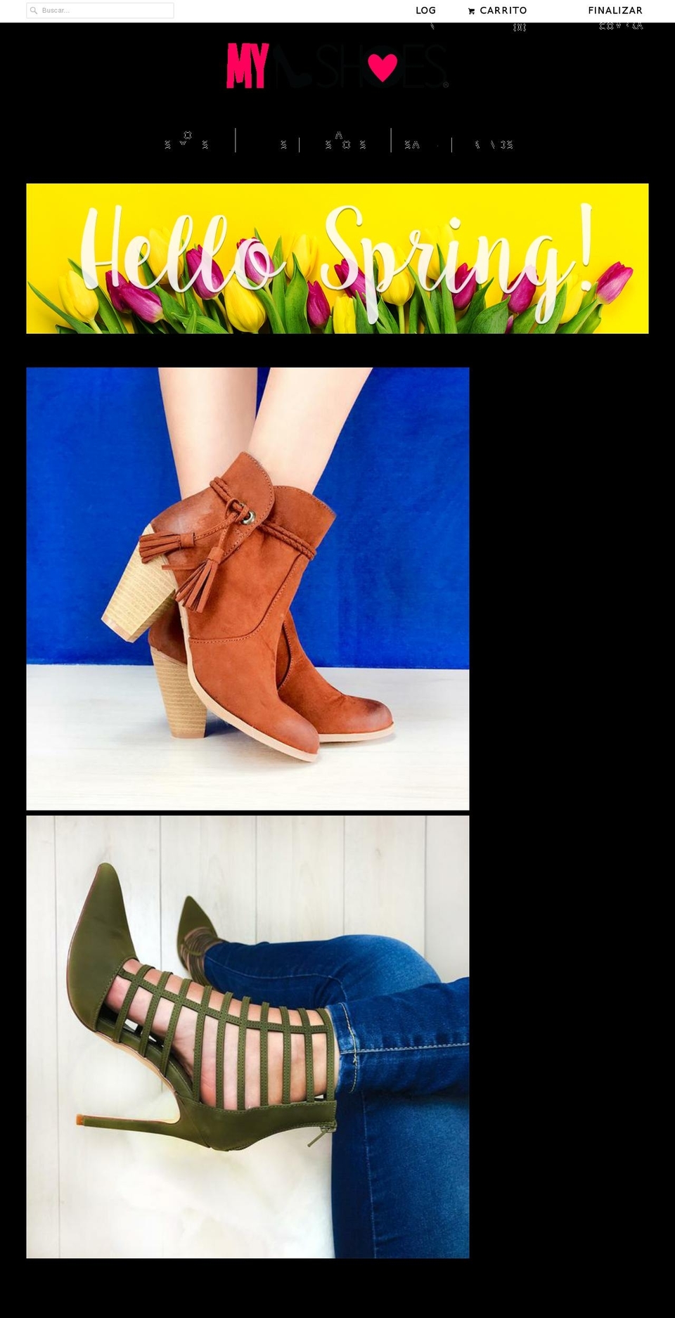 myshoesmexico.com shopify website screenshot