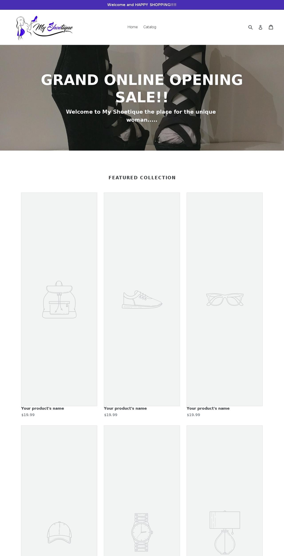 myshoetique.com — Shopify storefront screenshot