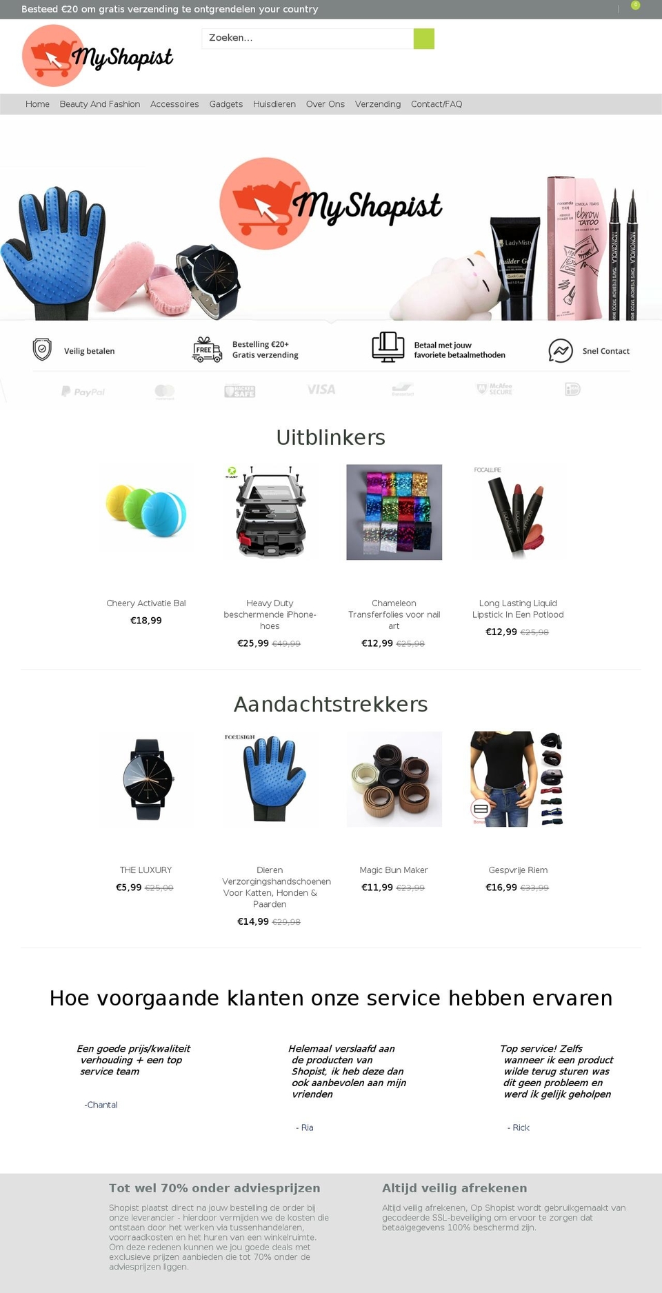 myshopist.com shopify website screenshot