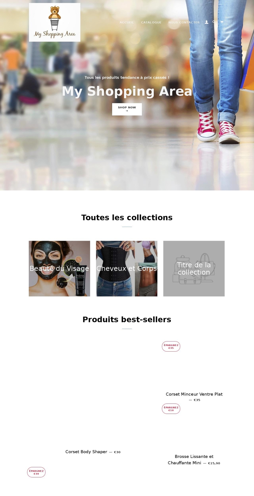 myshoppingarea.com — Shopify storefront screenshot