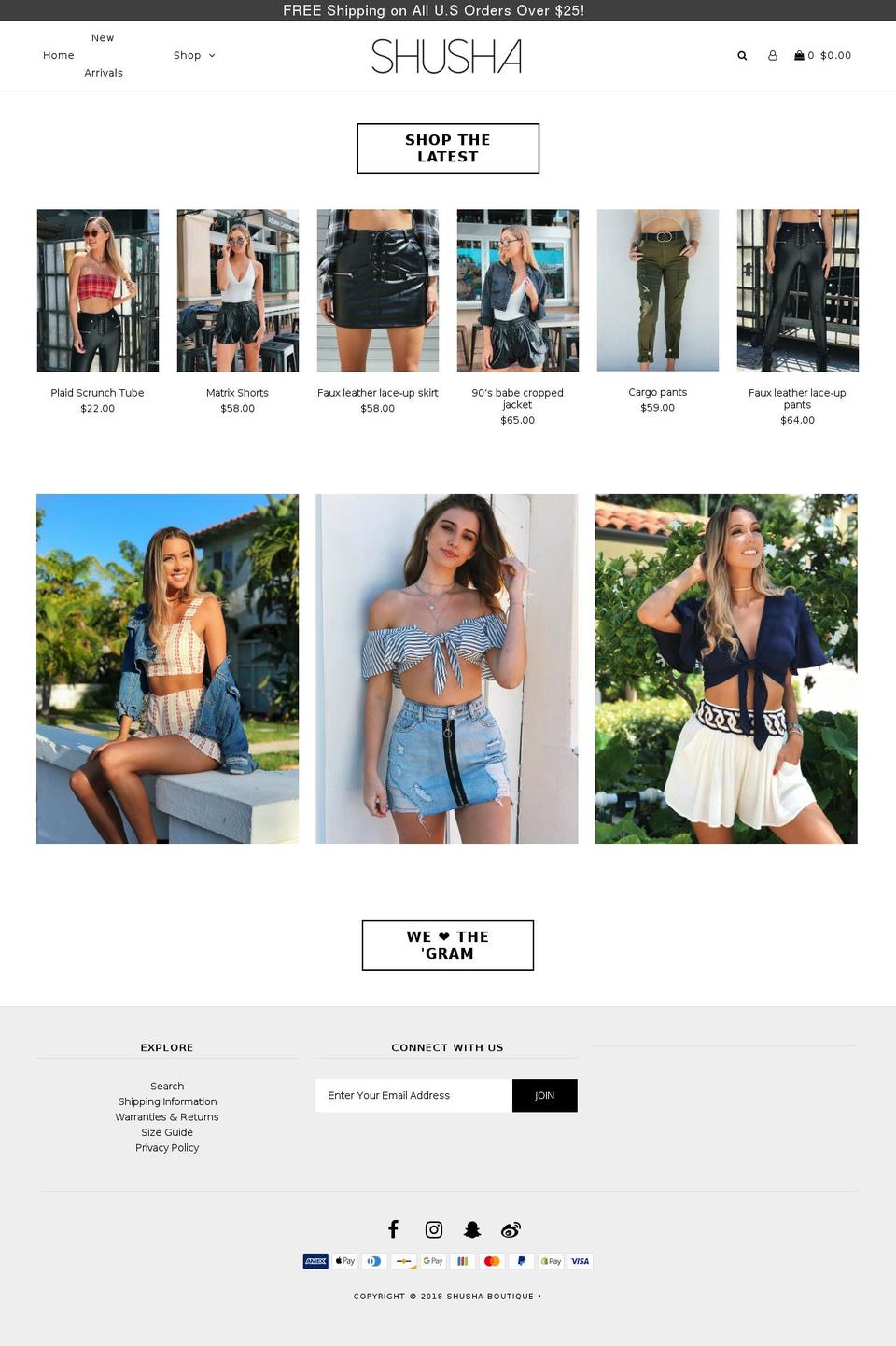 myshusha.com shopify website screenshot
