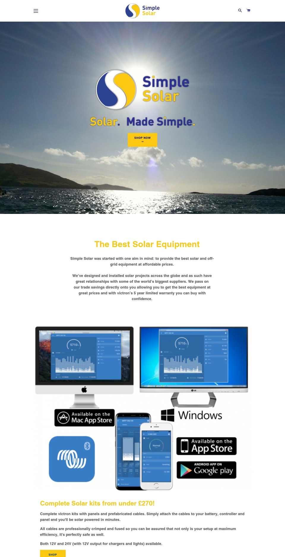 mysimplesolar.com — Shopify storefront screenshot