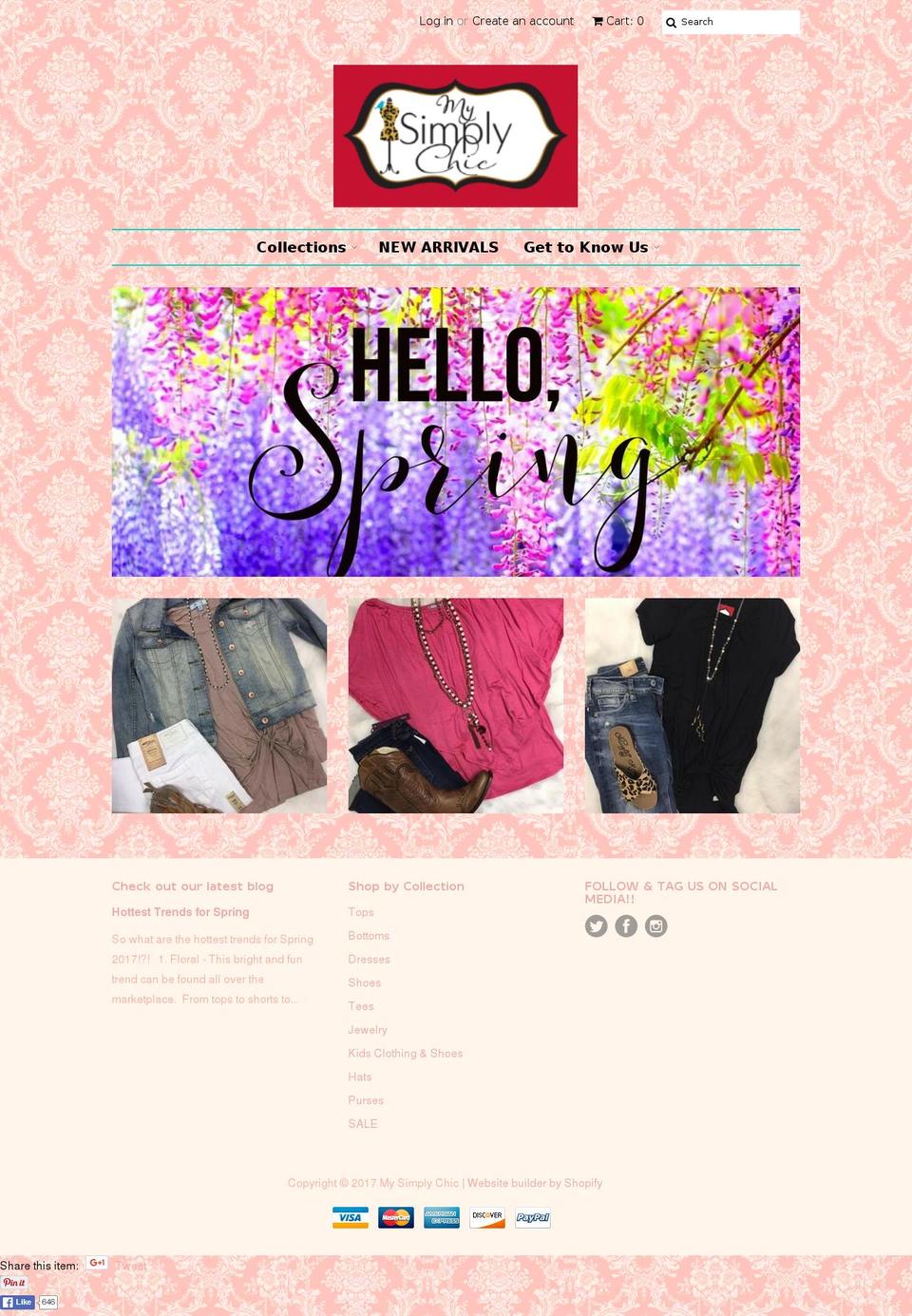 mysimplychic.net shopify website screenshot