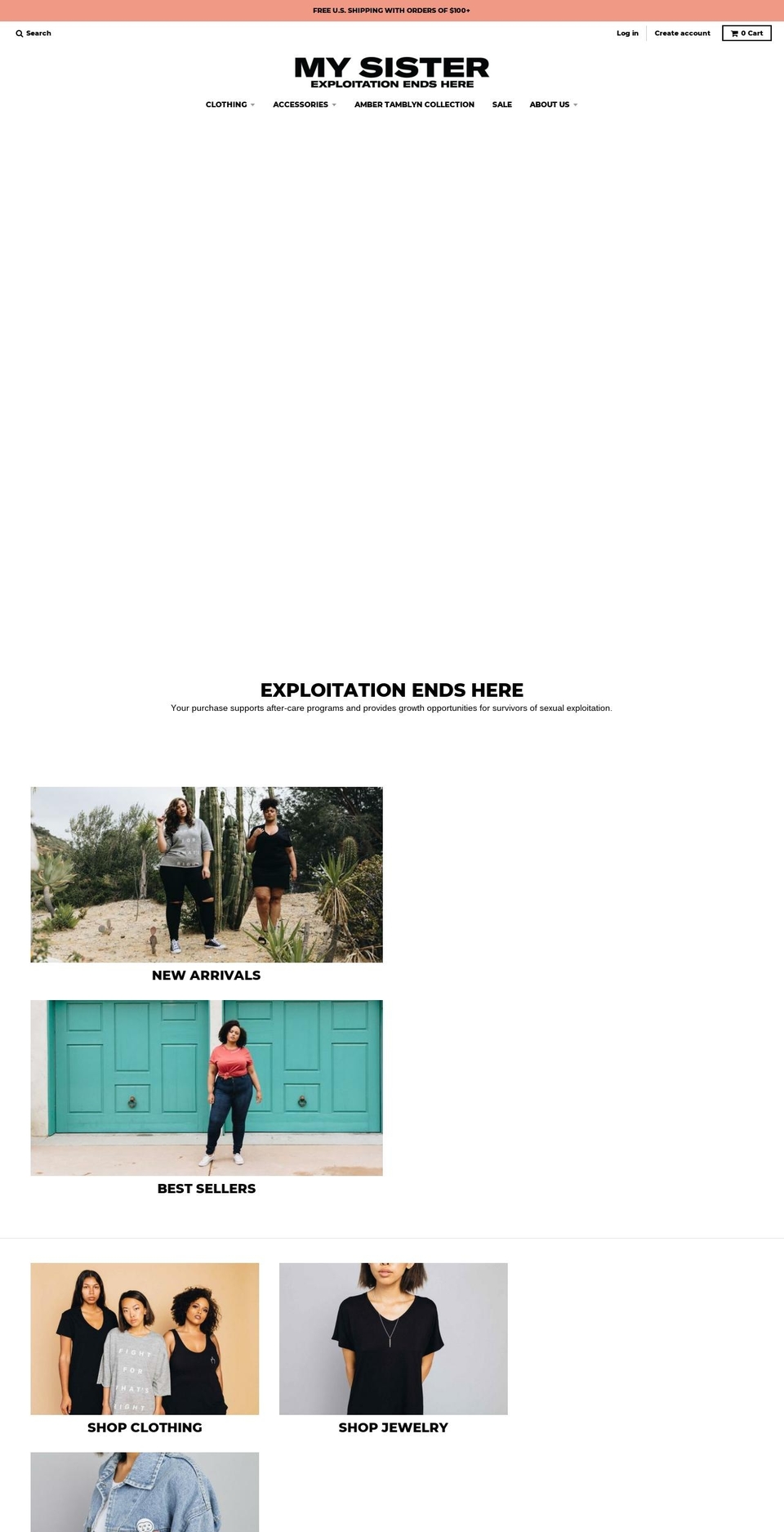 mysisterlivesfree.org shopify website screenshot