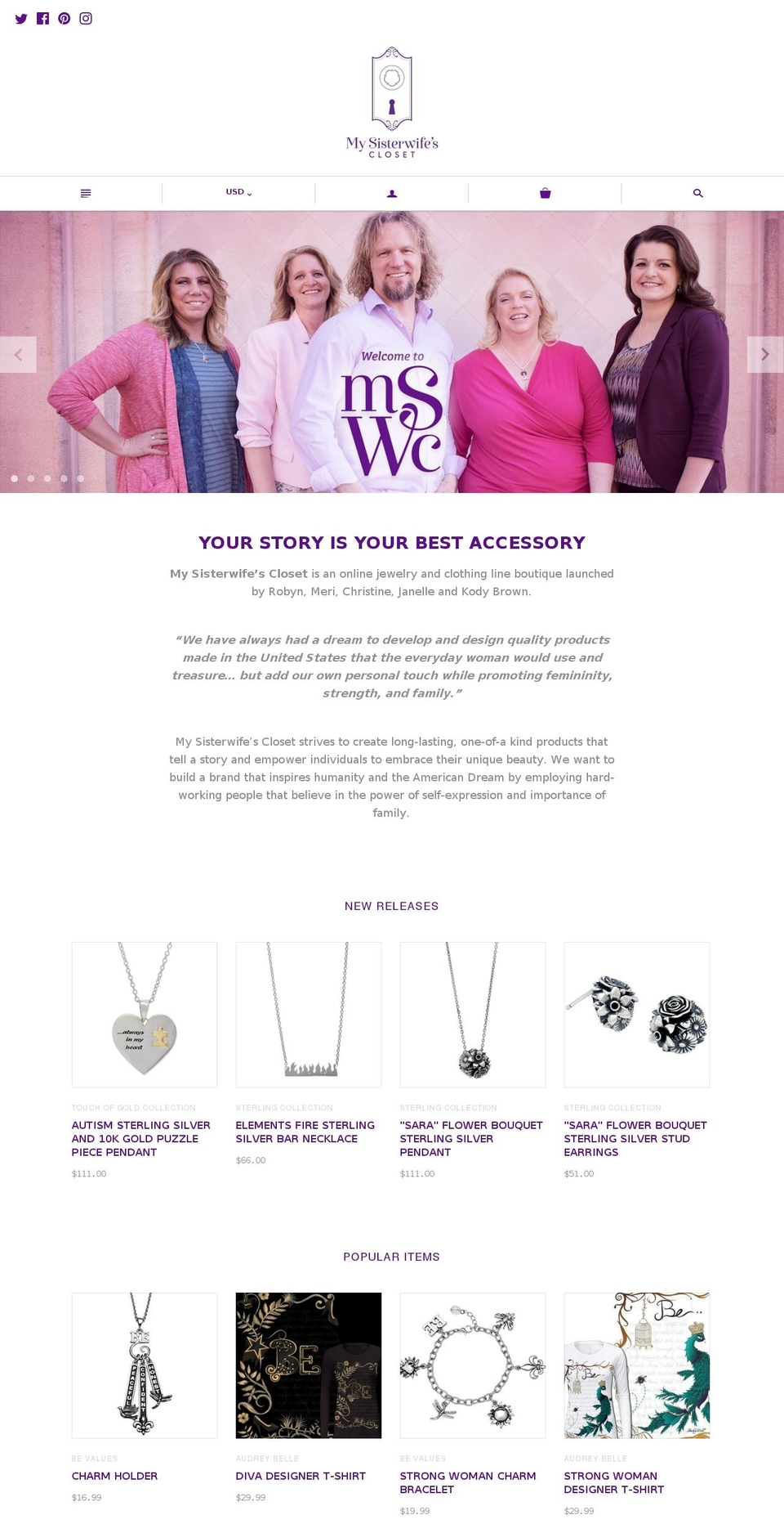 mysisterwifescloset.myshopify.com shopify website screenshot