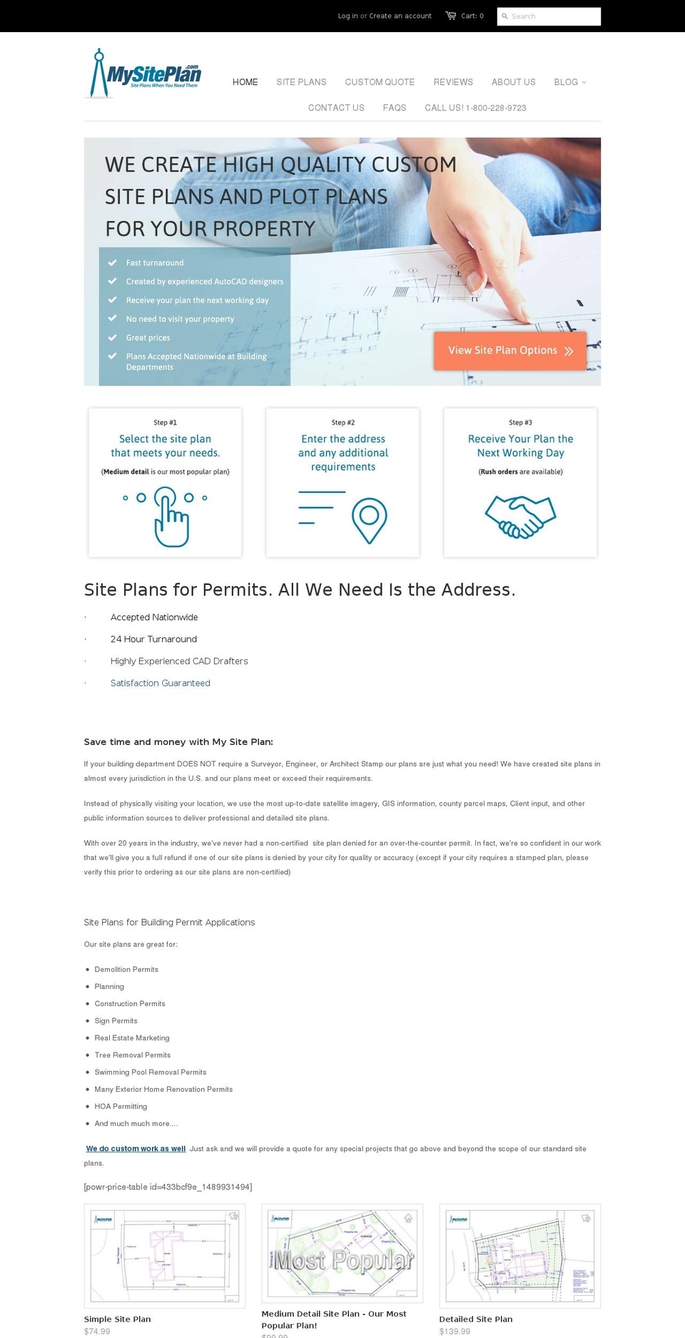 mysiteplan.com shopify website screenshot