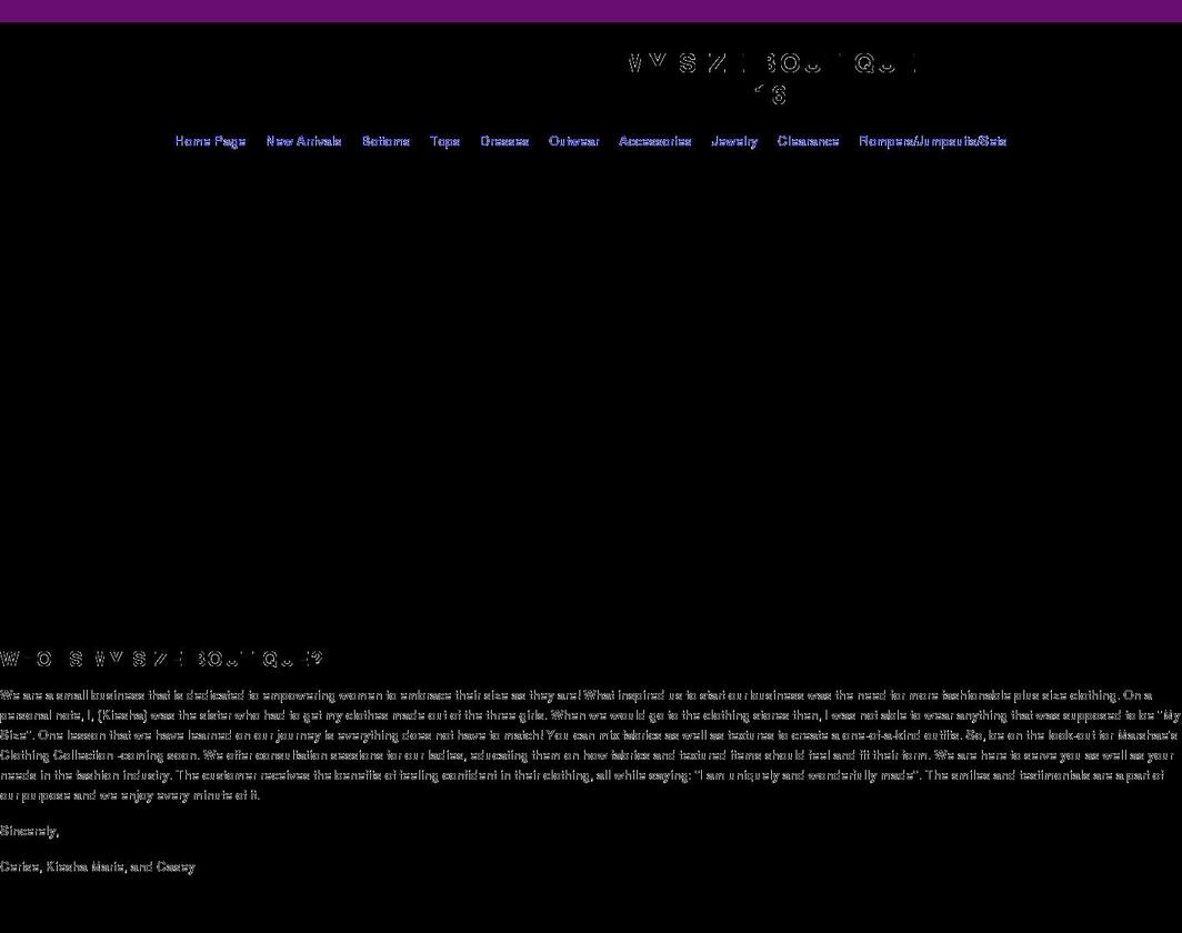 mysizeboutique.net shopify website screenshot