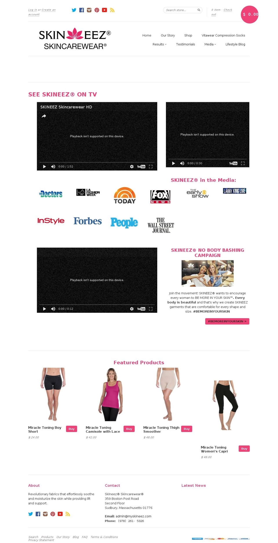 myskineez.com shopify website screenshot