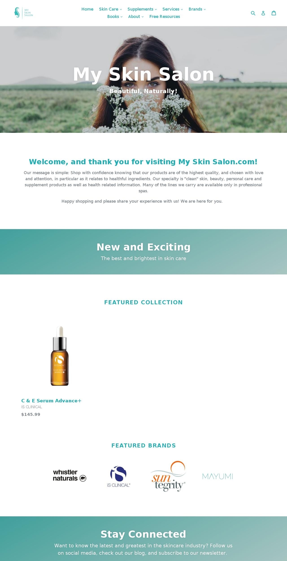 myskinsalon.com — Shopify storefront screenshot