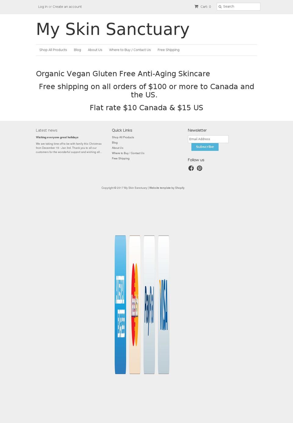 myskinsanctuary.com shopify website screenshot