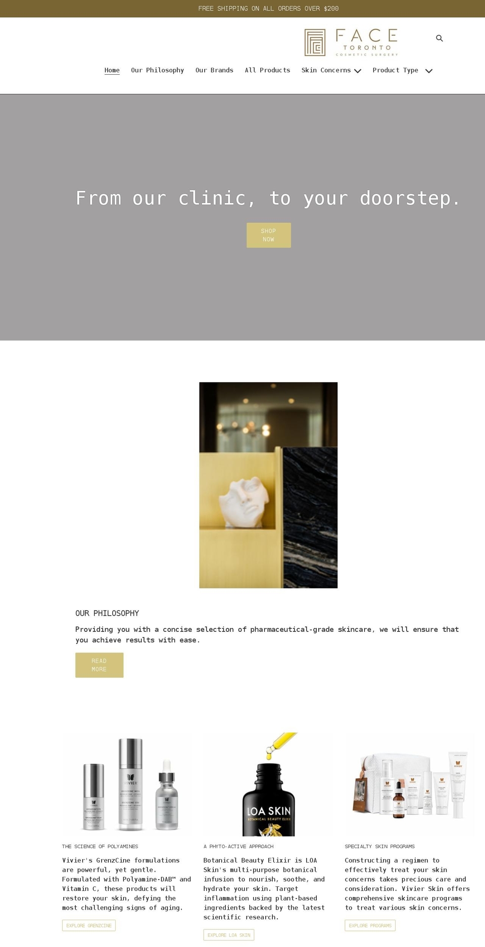 myskintoronto.com shopify website screenshot