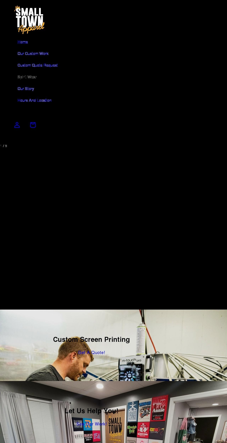 mysmalltownapparel.com shopify website screenshot