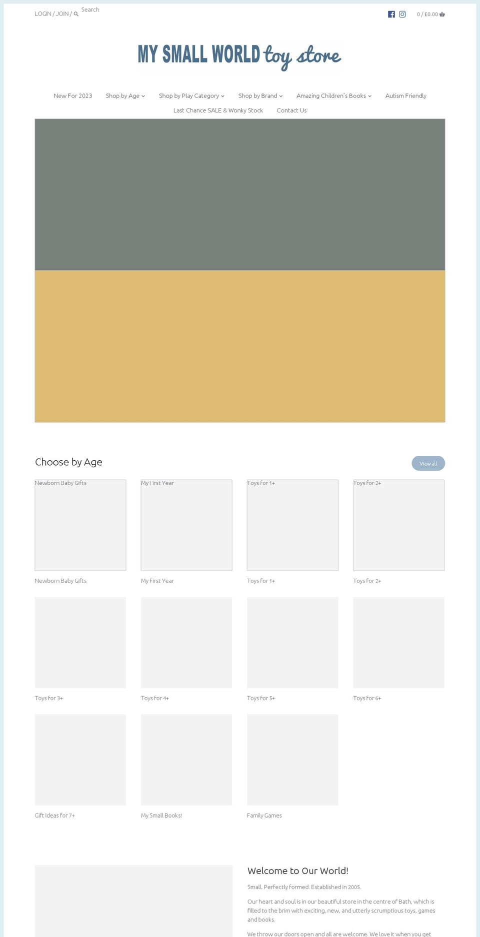 mysmallworld.co.uk shopify website screenshot