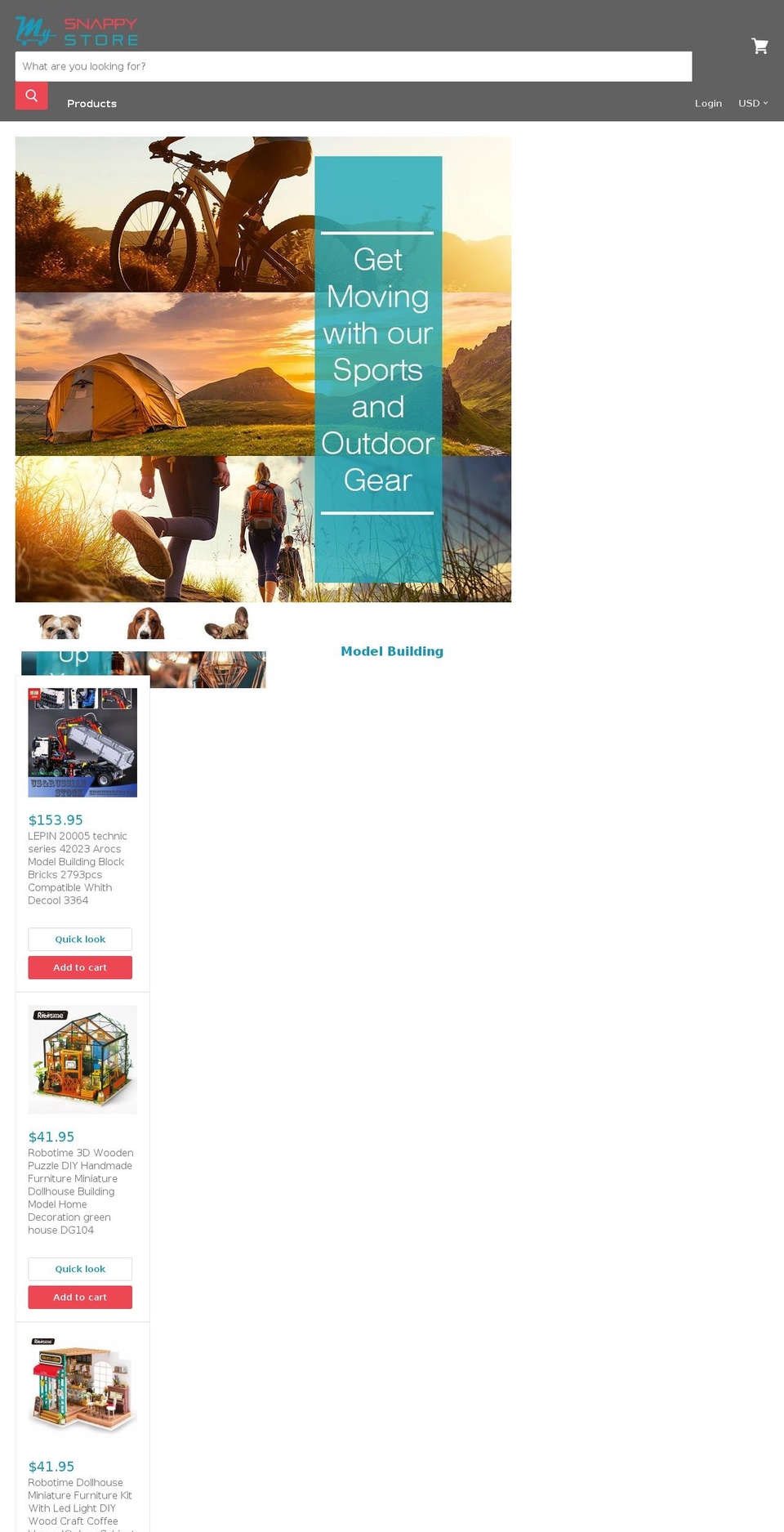 mysnappystore.com — Shopify storefront screenshot