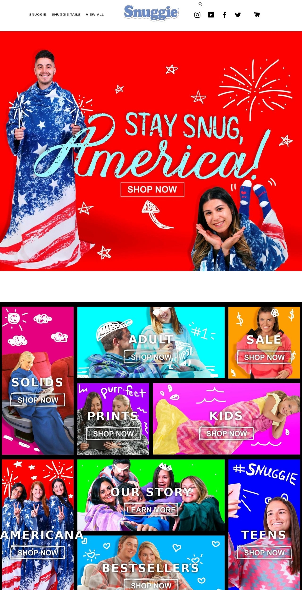 mysnuggiestore.com shopify website screenshot
