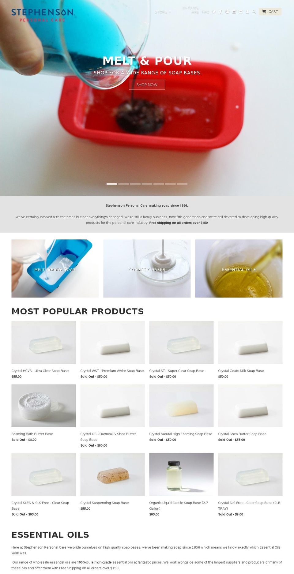 mysoapbase.com shopify website screenshot