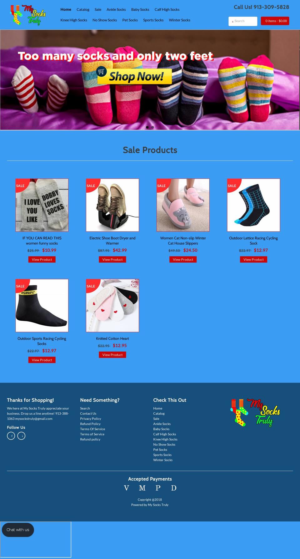 mysockstruly.com — Shopify storefront screenshot