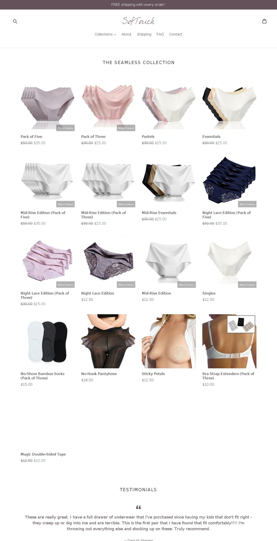 mysoftouch.com — Shopify storefront screenshot