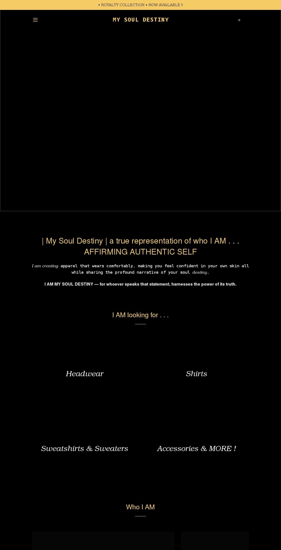 mysouldestiny.com shopify website screenshot