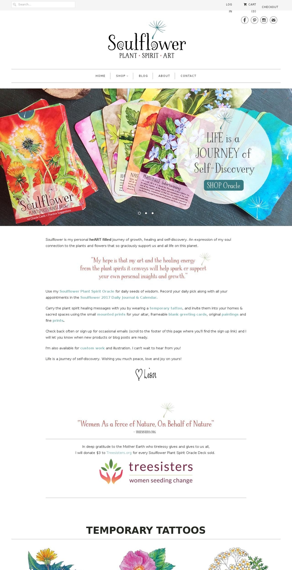 mysoulflower.com shopify website screenshot