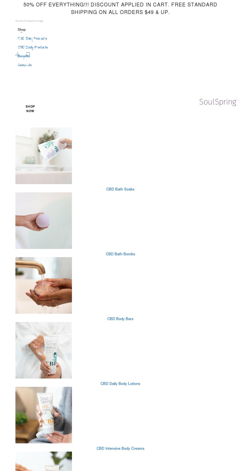 mysoulspring.com shopify website screenshot