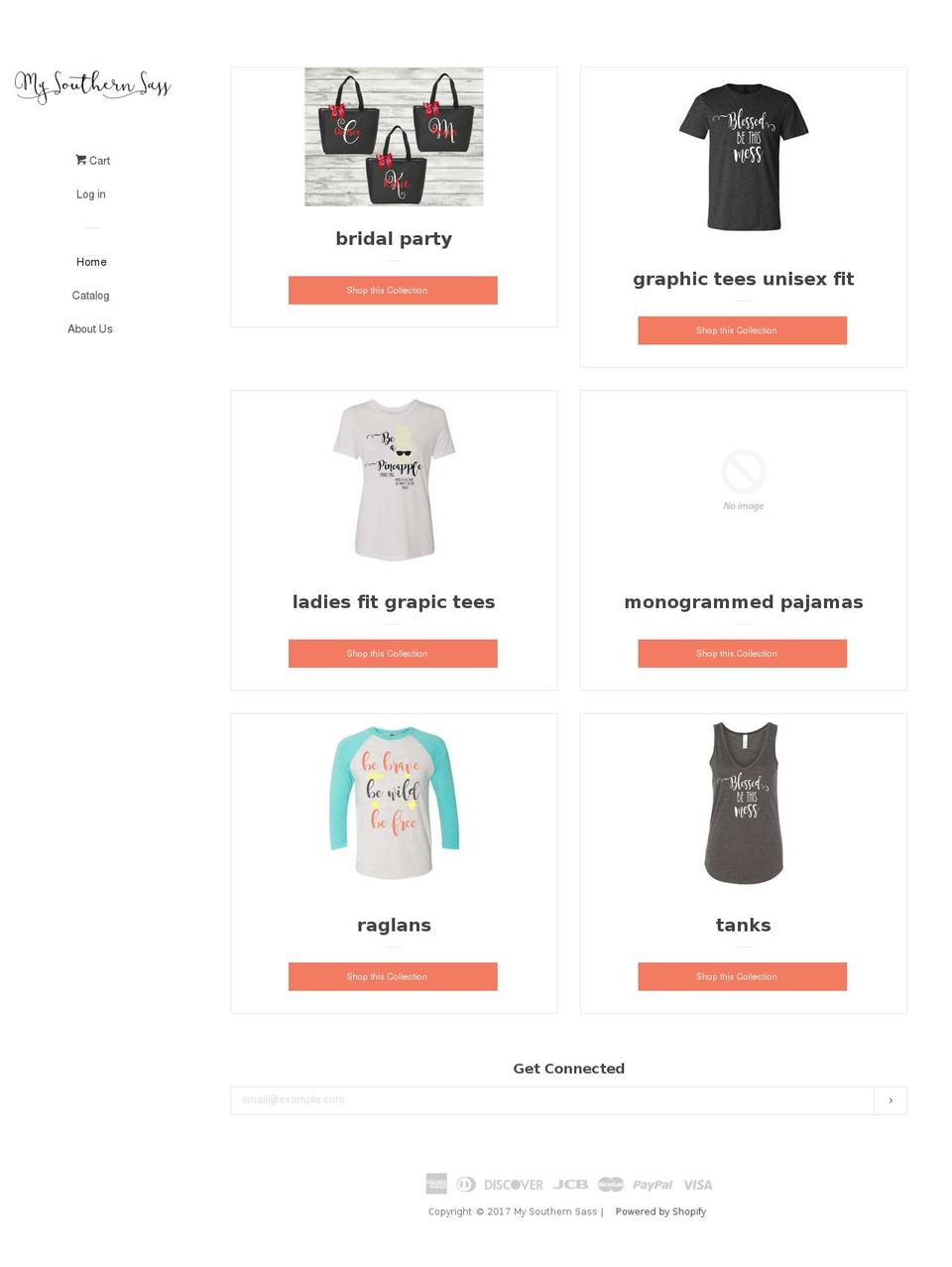 mysouthernsass.com shopify website screenshot