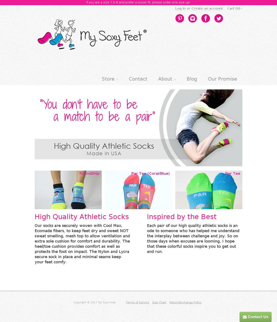 mysoxyfeet.com shopify website screenshot