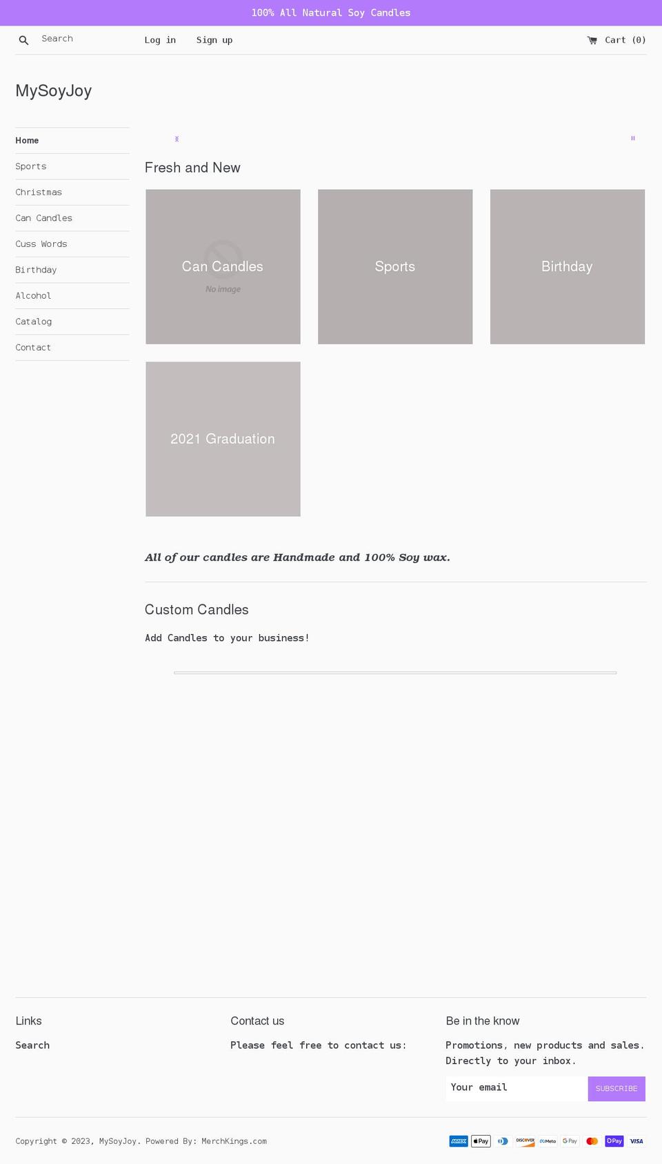 mysoyjoy.com shopify website screenshot