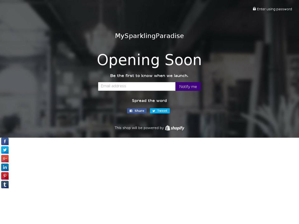 mysparklingparadise.com — Shopify storefront screenshot