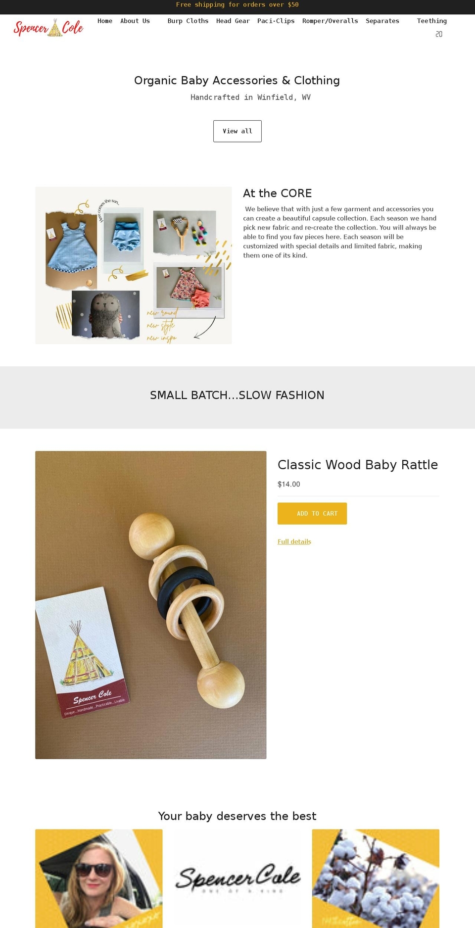 myspencercole.com shopify website screenshot