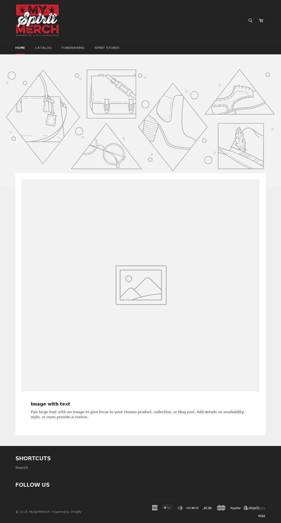 myspiritmerch.com shopify website screenshot