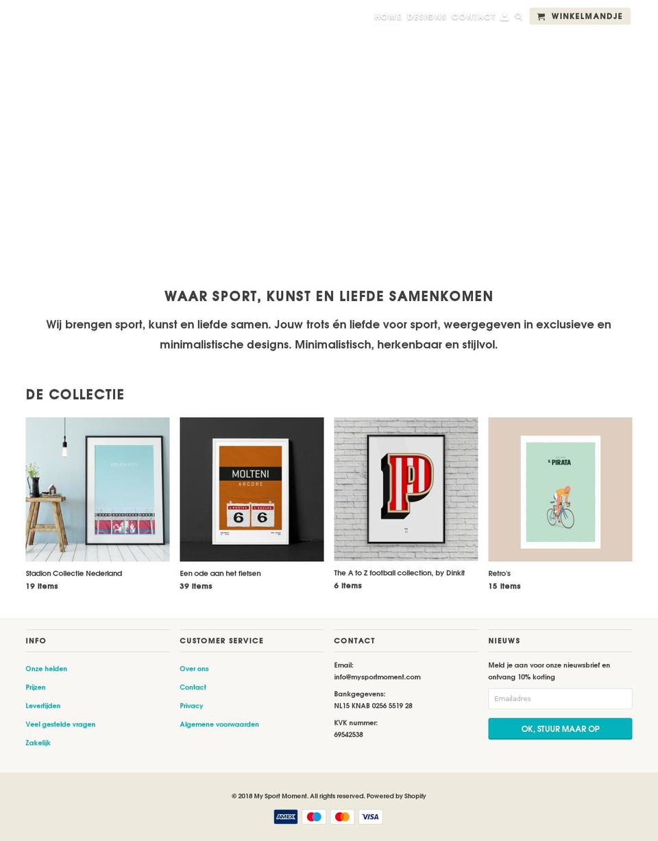 mysportmoment.com — Shopify storefront screenshot