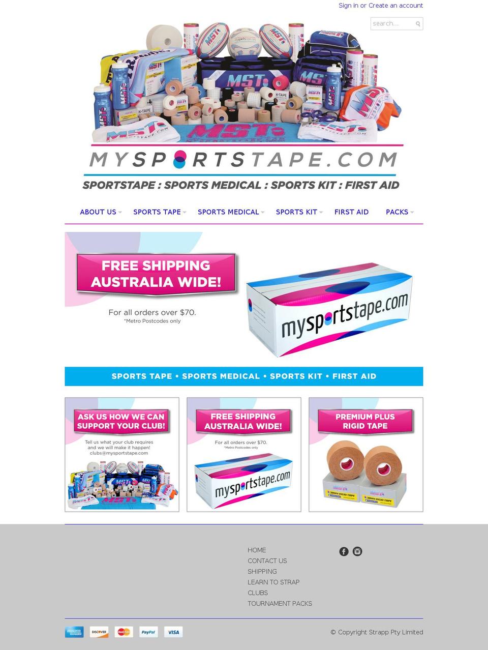 mysportstape.com shopify website screenshot