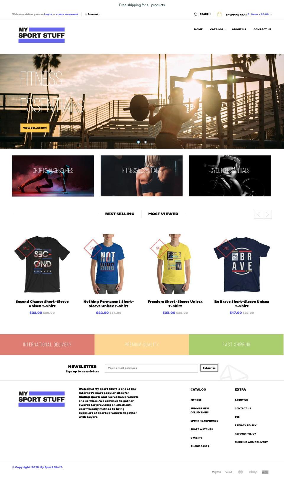 New Store Shopify theme site example mysportstuff.com