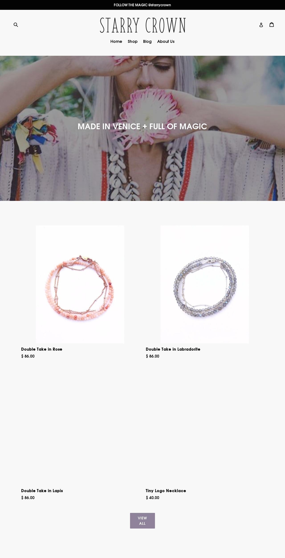 mystarrycrown.com — Shopify storefront screenshot