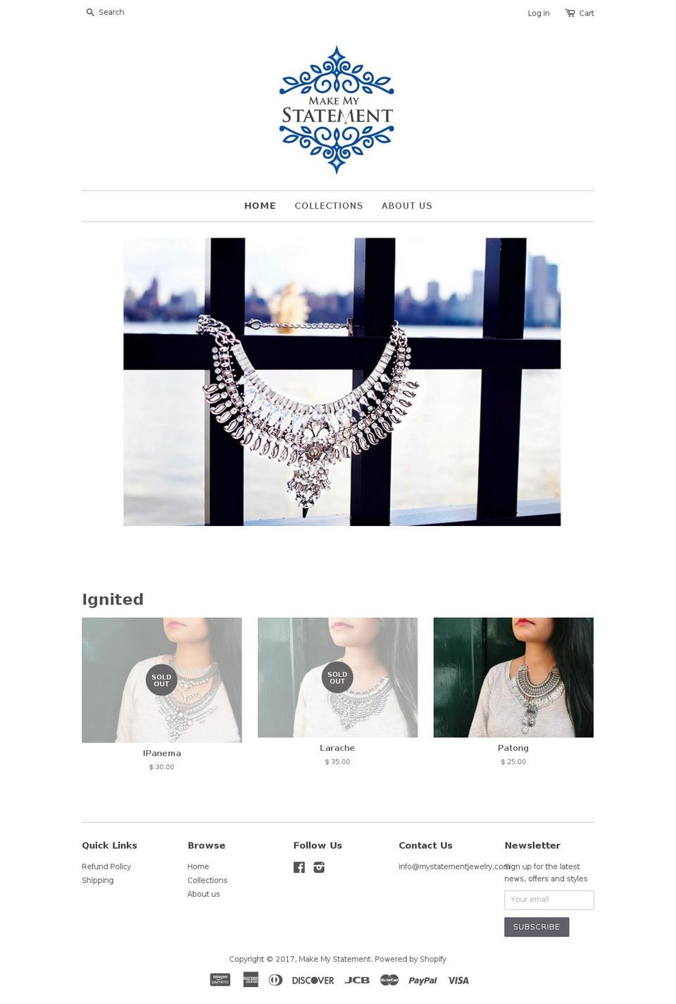 mystatementjewelry.com shopify website screenshot