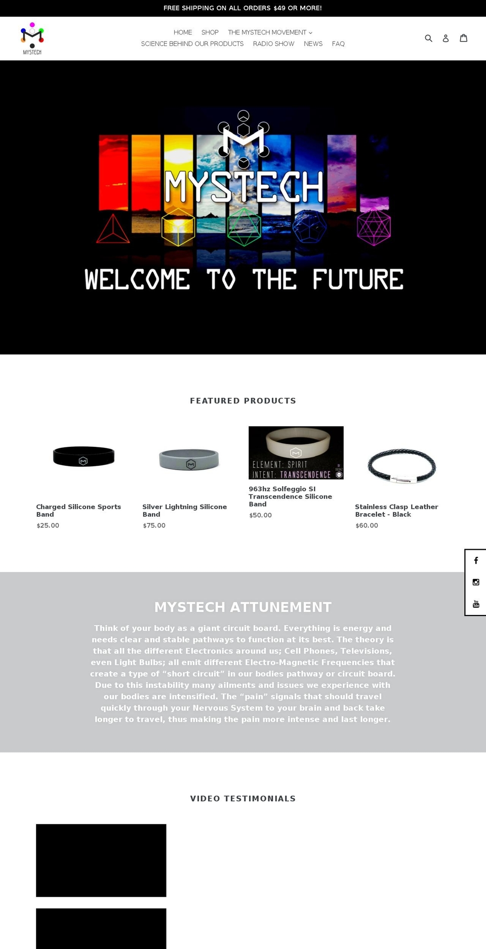 mystech.net shopify website screenshot