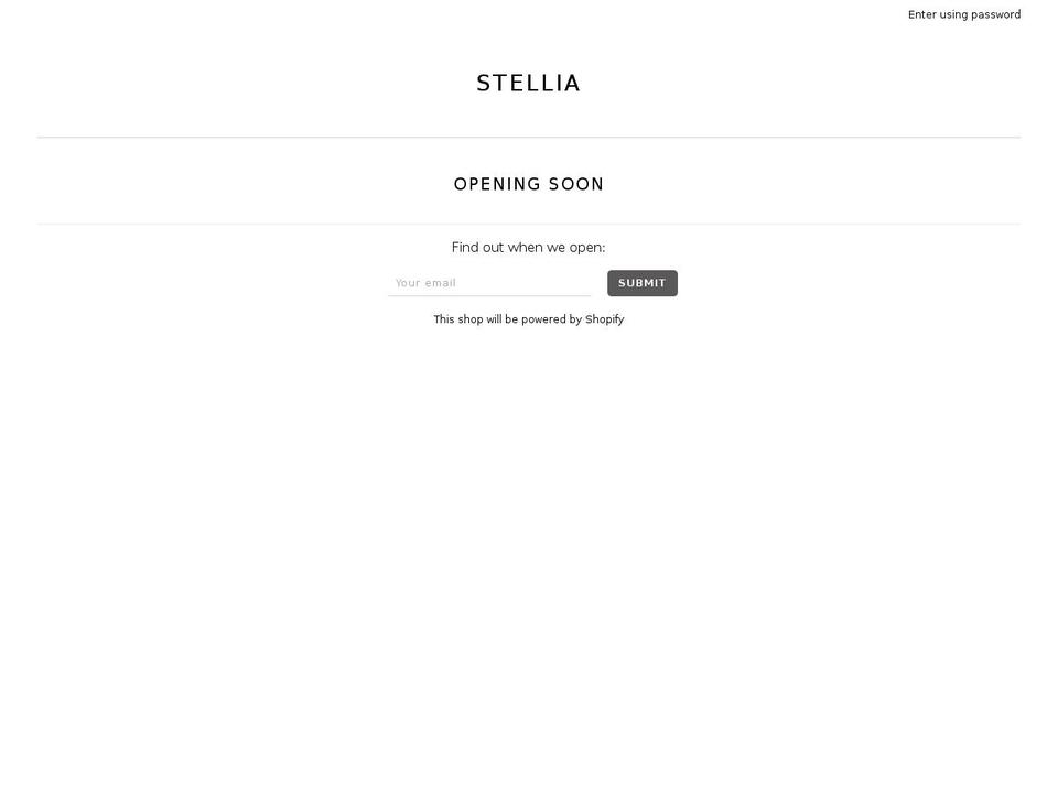 mystellia.com — Shopify storefront screenshot