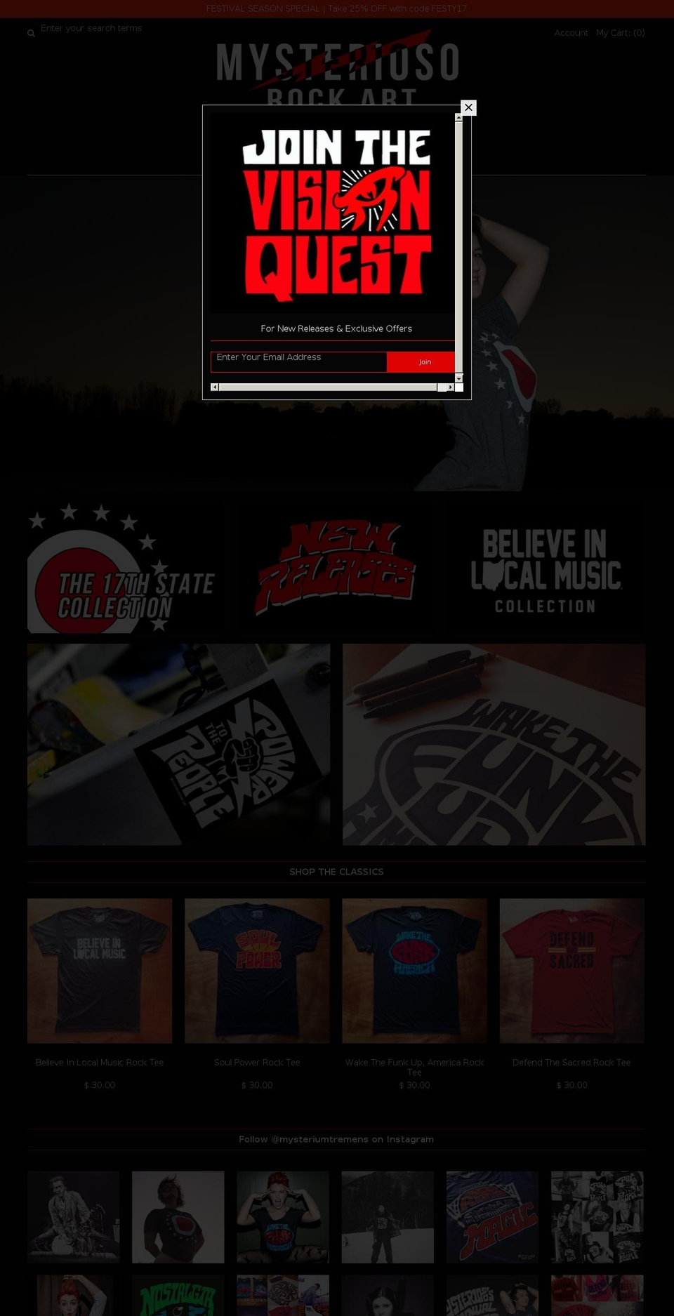 mysterioso-rockart.com shopify website screenshot