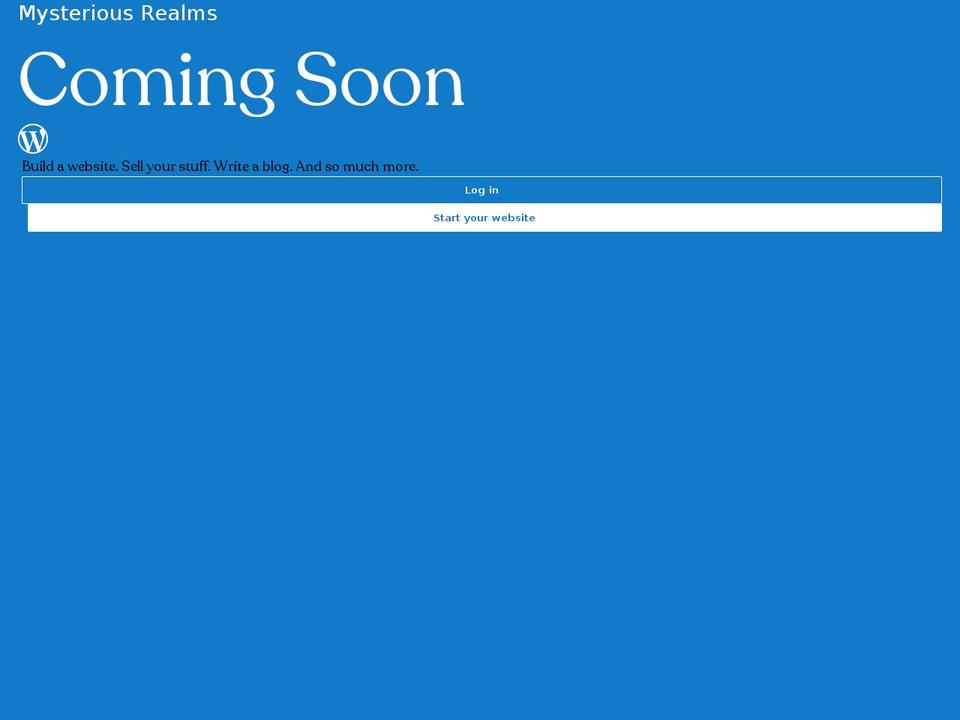 mysterious-realms.com — Shopify storefront screenshot