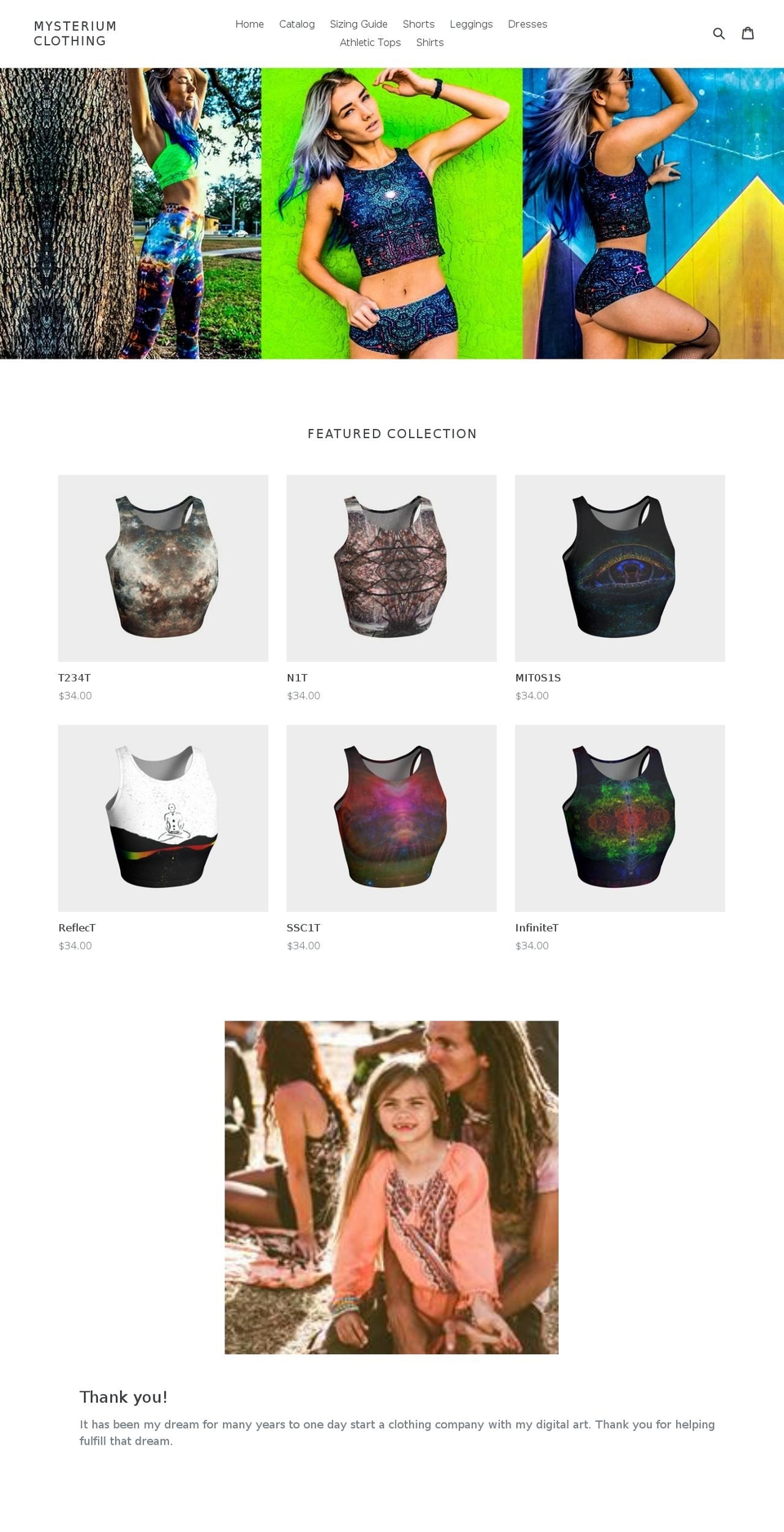 mysteriumclothing.com — Shopify store on .com