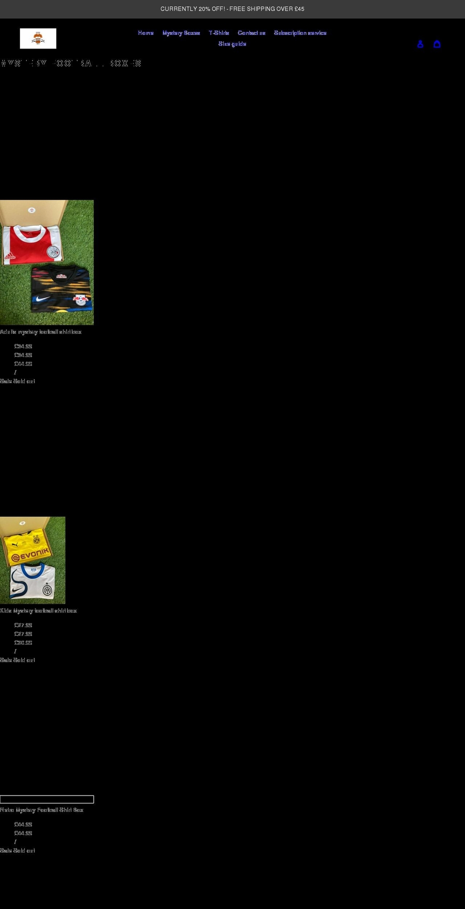 mysteryfootballshirts4u.com shopify website screenshot