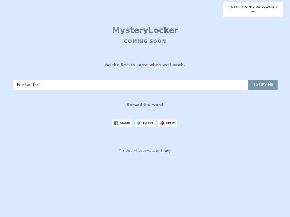 mysterylocker.com — Shopify storefront screenshot