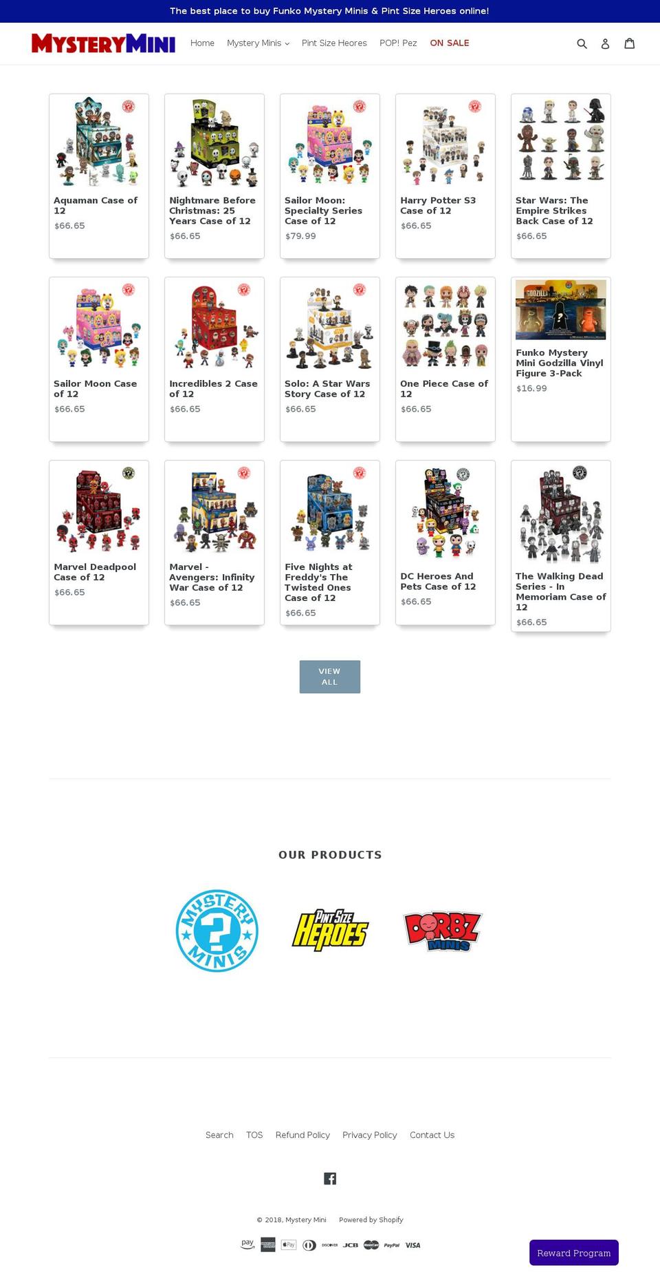 mysterymini.com shopify website screenshot