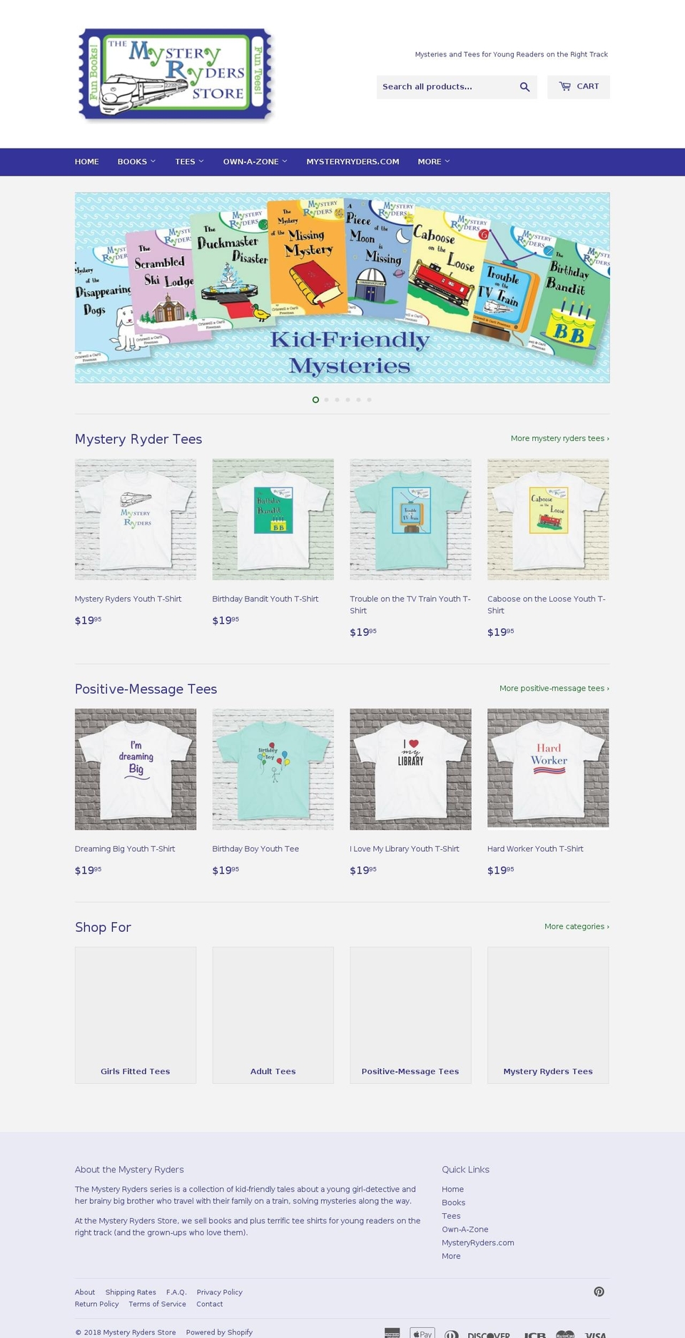 mysteryrydersstore.com — Shopify storefront screenshot