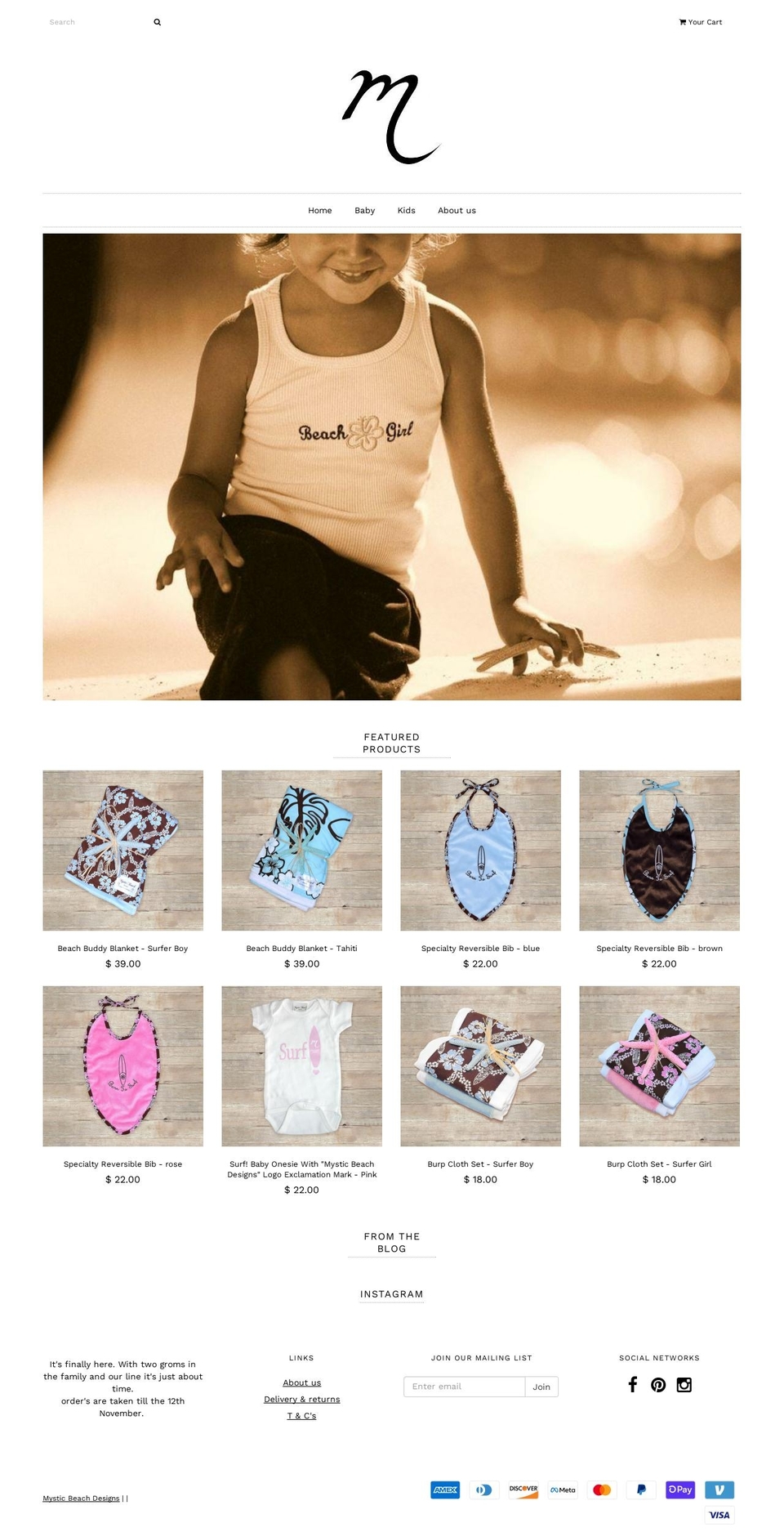 mystic-beach.myshopify.com shopify website screenshot