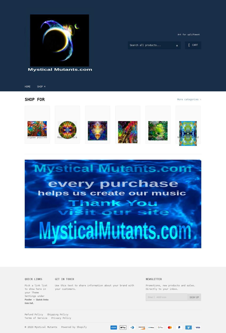 mystical-mutants.myshopify.com shopify website screenshot