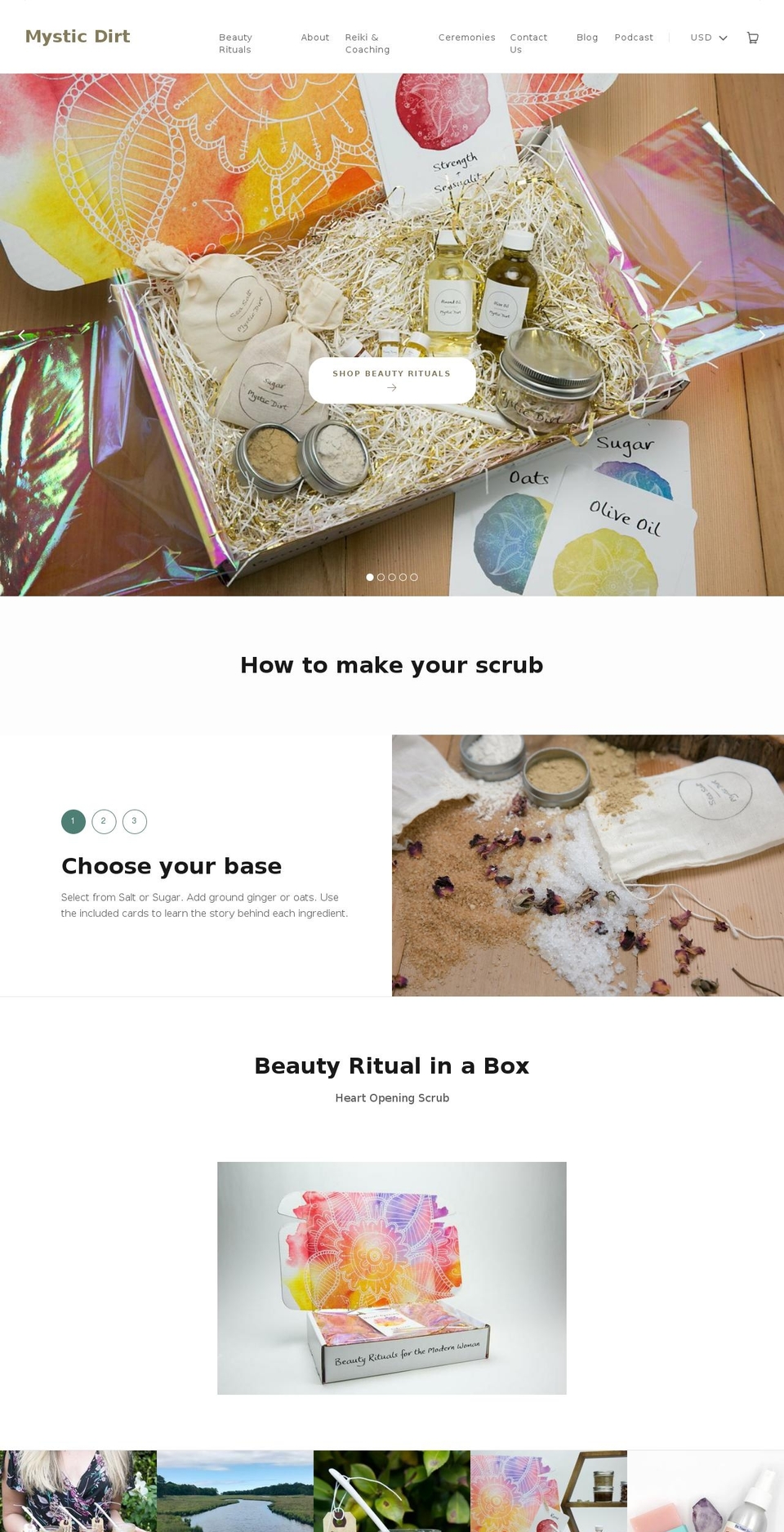 mysticdirt.com — Shopify storefront screenshot